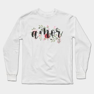 Amor in watercolor Long Sleeve T-Shirt